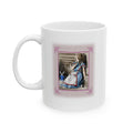 Alice's Adventures in Wonderland Ceramic Mug — front view with literary quote from Alice's Adventures in Wonderland