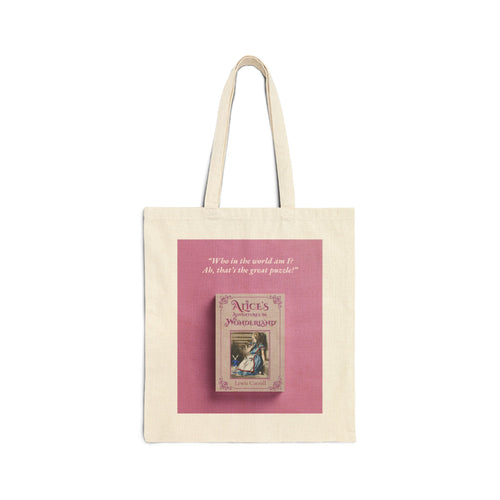 Alice's Adventures in Wonderland Tote Bag — front view with Alice's Adventures in Wonderland cover art